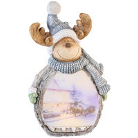 Ren Decorativ Xmassale - maro/alb, Lifestyle, piatră (32/52/13cm) - X-Mas