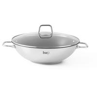 WOK, nepriľnavý povrch Greblon®, 32/9,2 cm  - číra/farba ušľachtilej ocele, Basics, kov/sklo (32/9,2cm) - Homeware Profession.