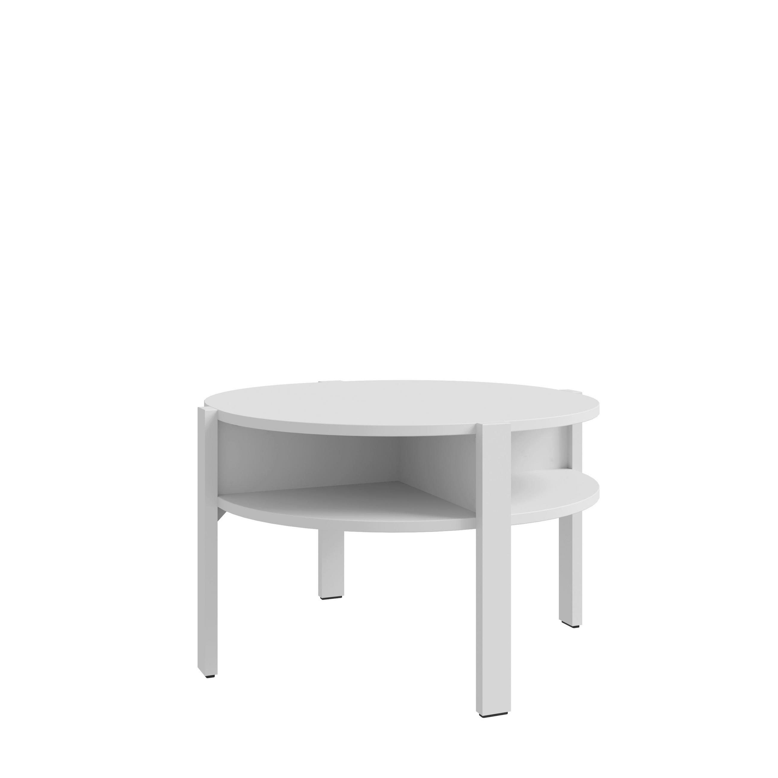 COUCHTISCH 74,4/74,4/45,5 cm rund Hellgrau  - Hellgrau, Design, Holzwerkstoff (74,4/74,4/45,5cm) - Carryhome