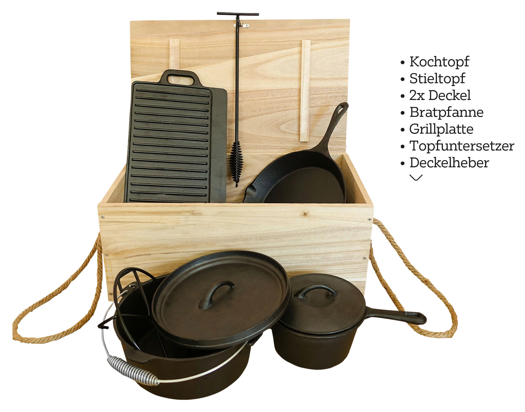 DUTCH OVEN SET 2273 - Schwarz, KONVENTIONELL, Metall