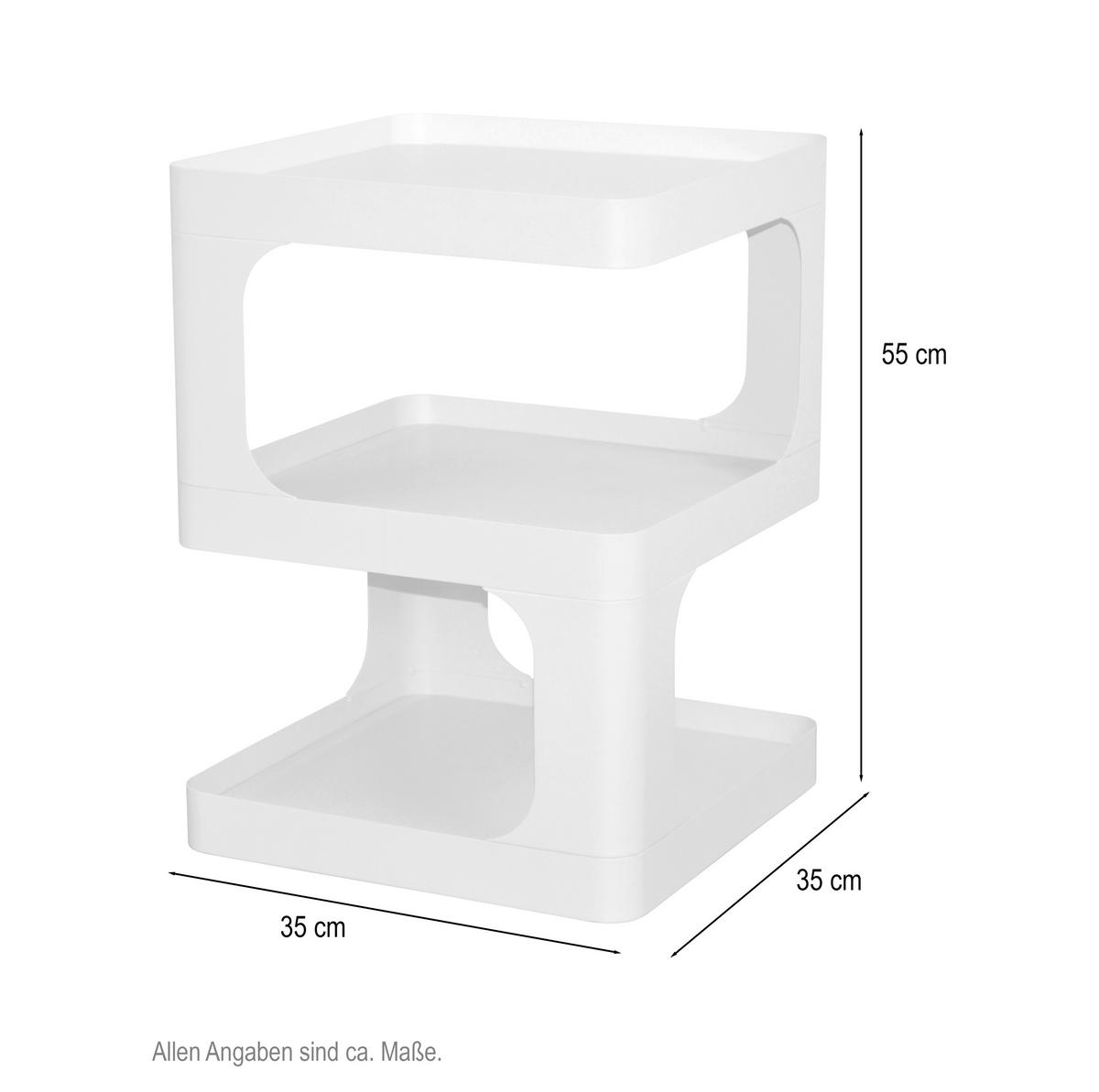 BEISTELLTISCH 35/35/55 cm Weiß  - Weiß, Design, Metall (35/35/55cm) - MID.YOU