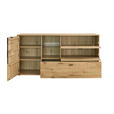 SIDEBOARD 173,8/85,3/43,8 cm  - Alteiche/Anthrazit, KONVENTIONELL, Glas/Holz (173,8/85,3/43,8cm) - Linea Natura