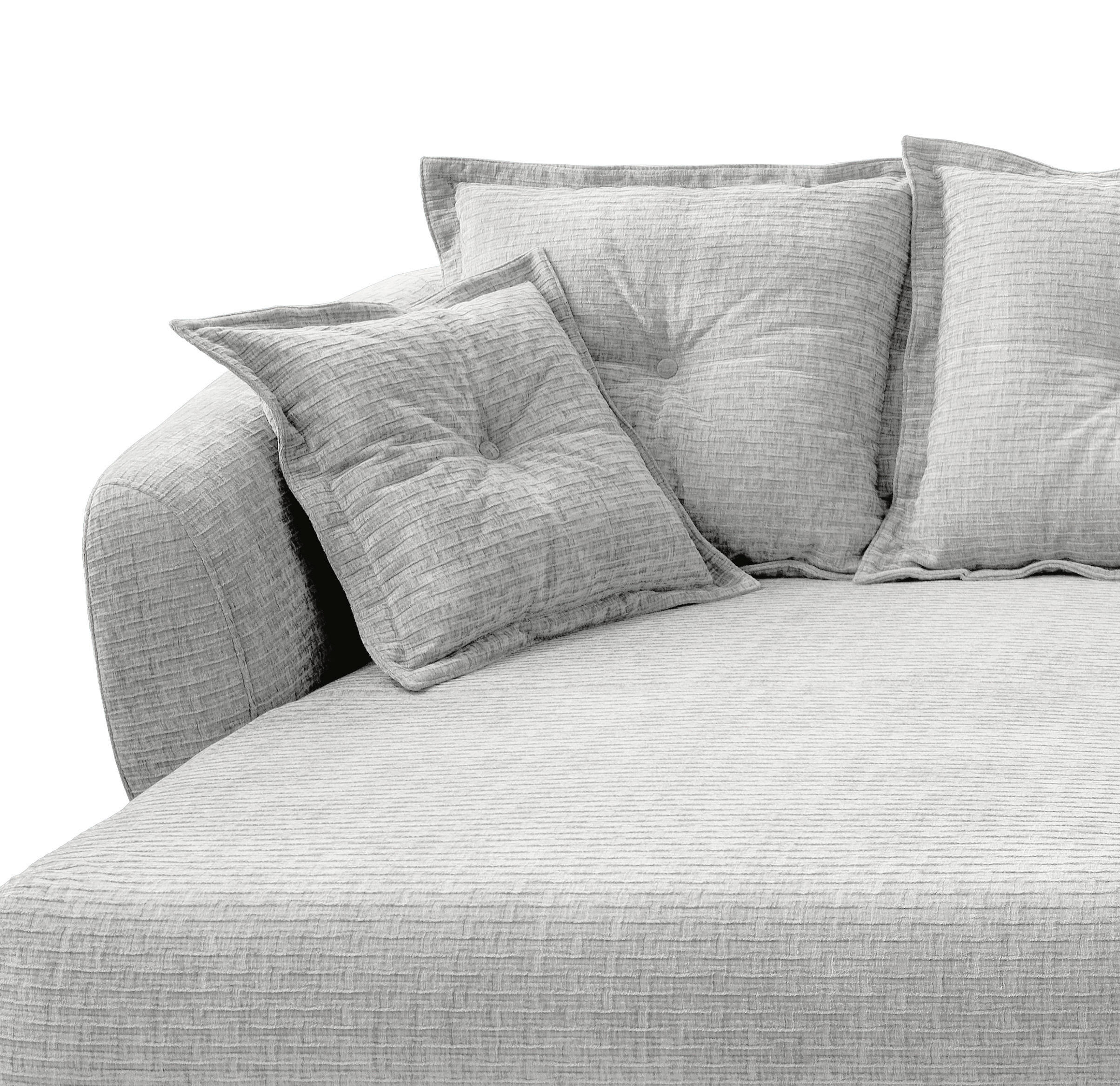 Thumbnail - Livetastic Ecksofa, Weiß, Textil, 4-Sitzer, Füllung: Schaumstoff, L-Form, Ottomane links, 277x162 cm, Made in EU, Rücken...