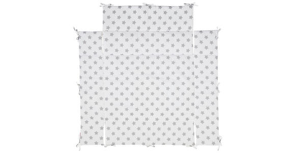 LAUFGITTEREINLAGE Grey Stars 100/75 cm  - Weiß/Grau, Basics, Textil (100/75cm) - My Baby Lou