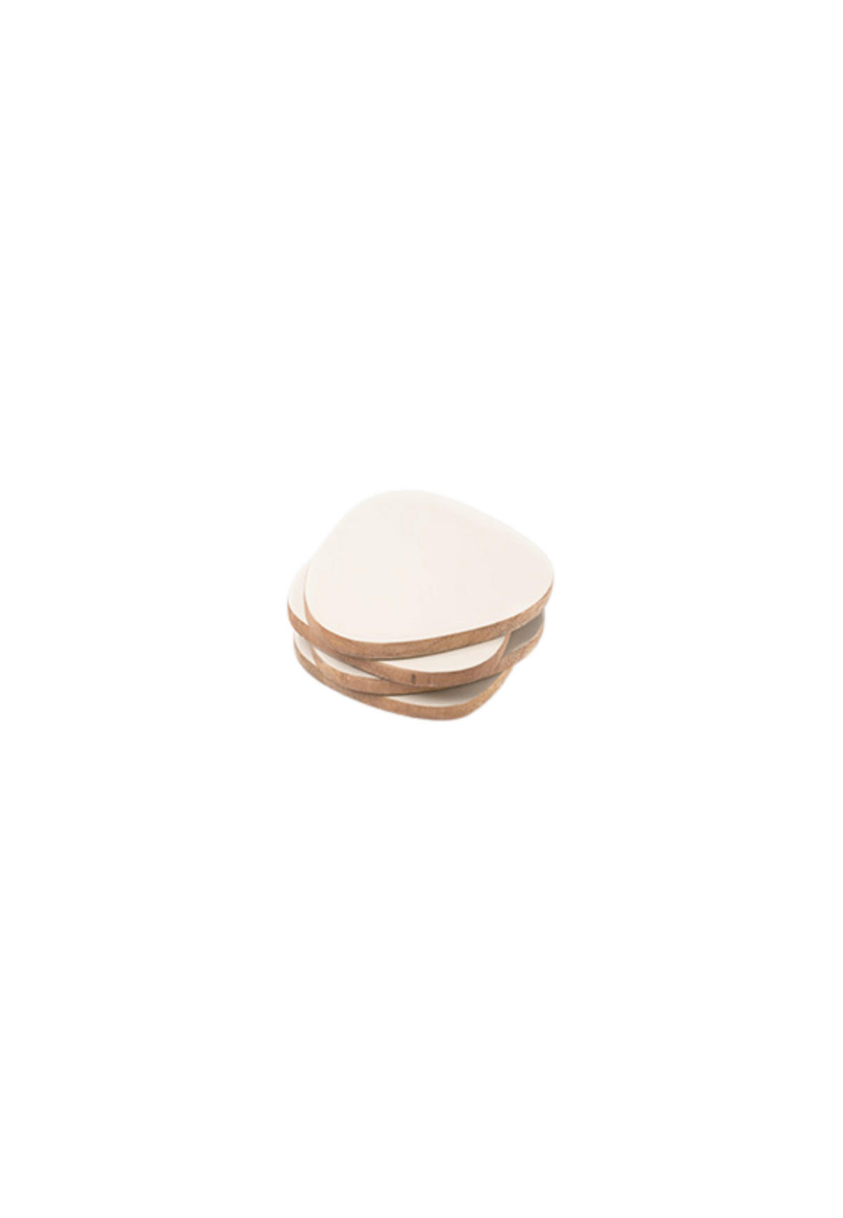 UNTERSETZERSET Holz Greige 12/12 cm  - Greige, Basics, Holz (12/12cm) - FYNCH-HATTON