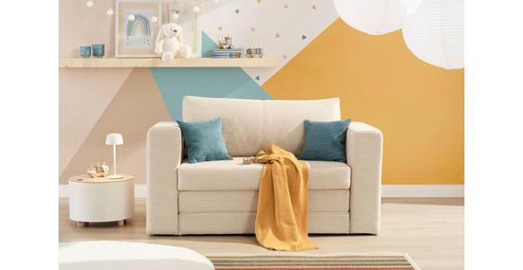 JUGEND- UND KINDERSOFA  in Cord Beige  - Türkis/Beige, KONVENTIONELL, Textil (136/78/72cm) - Xora