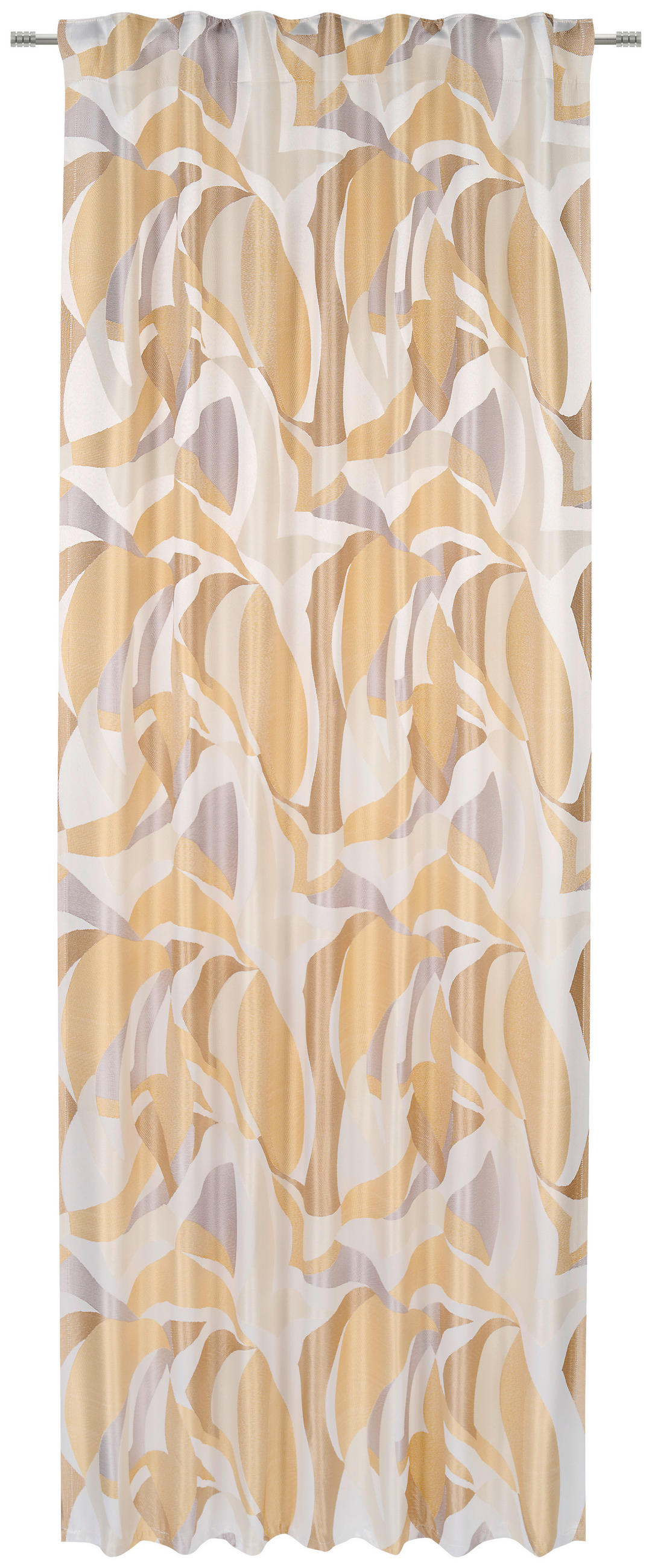 HOTOVÝ ZÁVĚS, neprůsvitné, 140/245 cm - terracotta/žlutá, Trend, textil (140/245cm) - Esposa