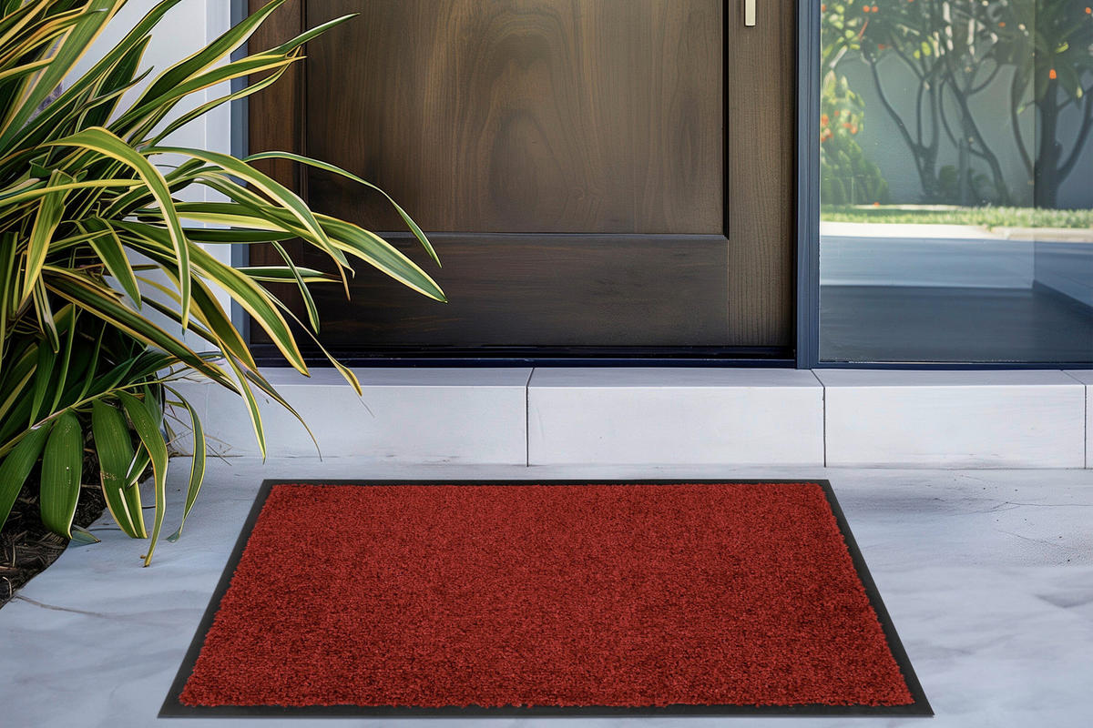 FUßMATTE 80/120 cm  - Rot, Basics, Textil (80/120cm) - Kayoom