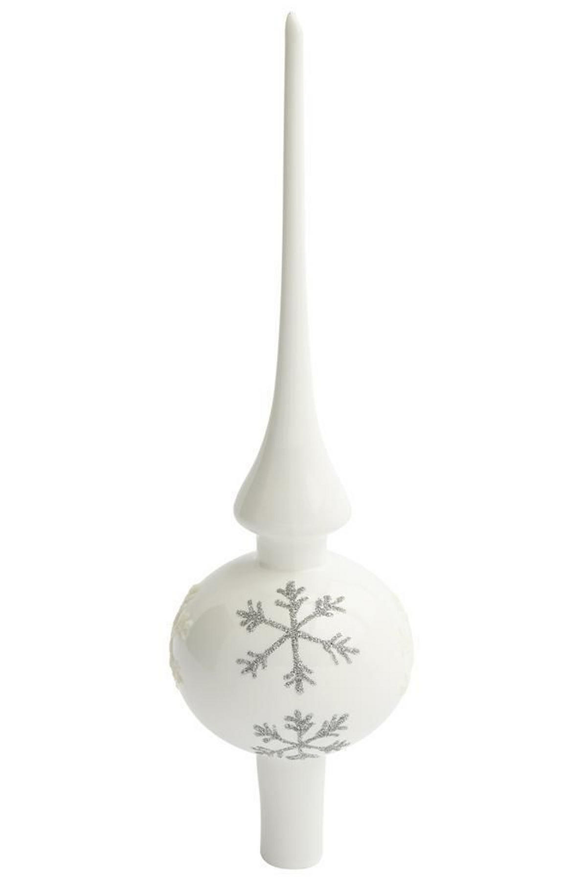 CHRISTBAUMSPITZE  - Weiß, LIFESTYLE, Glas (27cm) - X-Mas