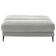 HOCKERBANK 90/83/125 cm Cord Hellgrau Metall  - Hellgrau/Schwarz, Design, Textil/Metall (90/83/125cm) - Dieter Knoll