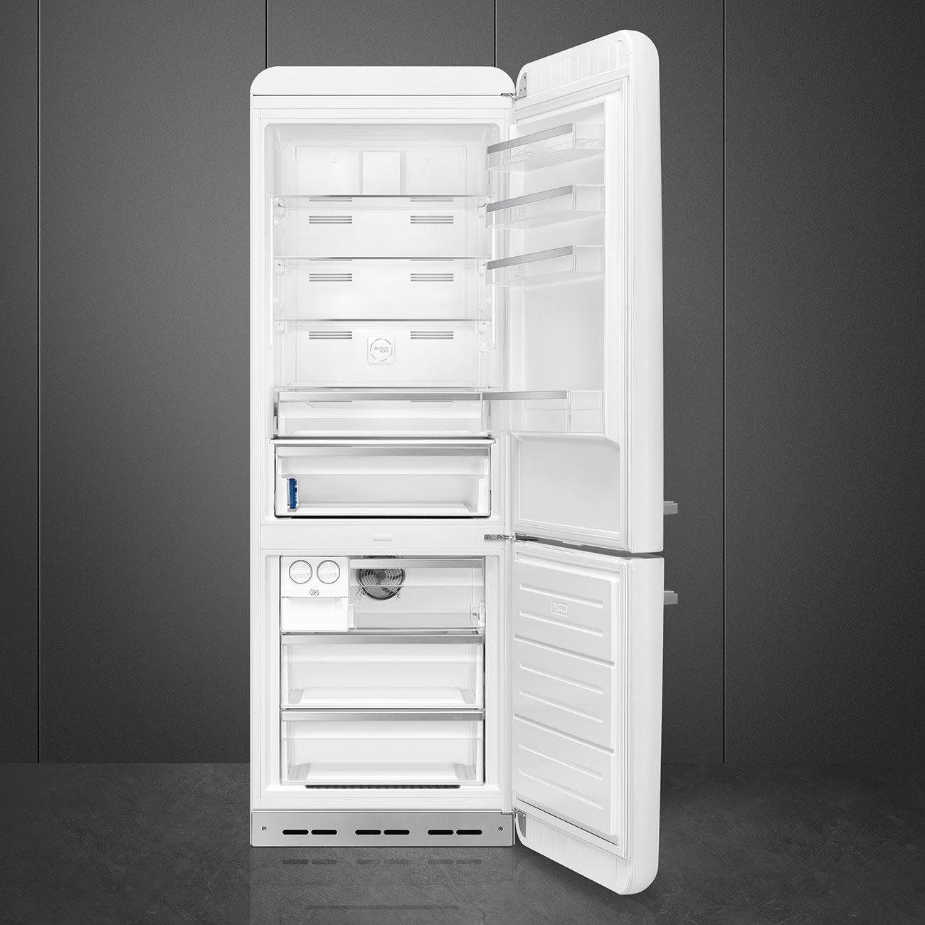 KÜHL-GEFRIER-KOMBINATION FAB38RWH5  - Weiß, Basics, Metall (70,6/205/71,1cm) - SMEG