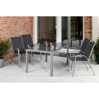 GARTENSET Aluminium  - Anthrazit/Silberfarben, MODERN, Textil/Metall - Gardenson