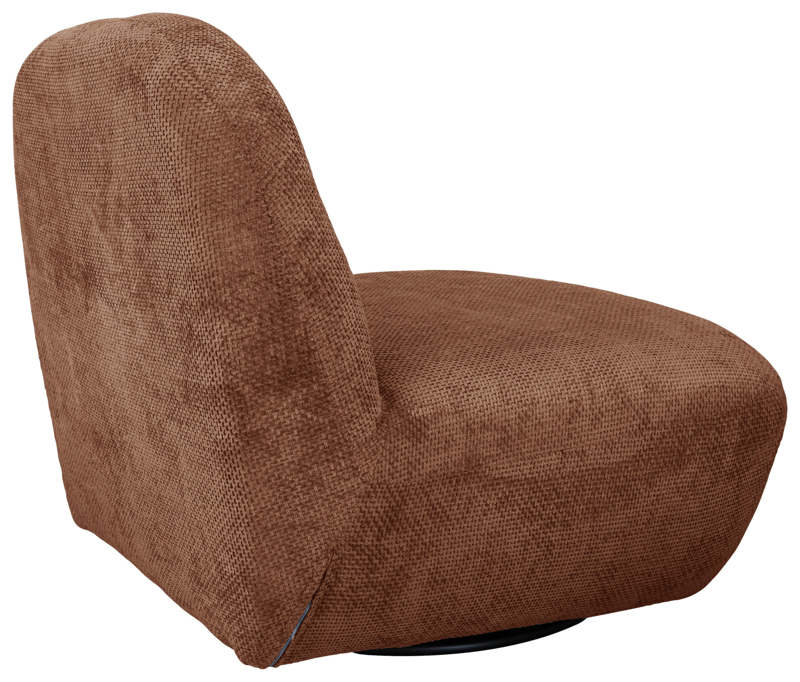 SESSEL in Struktur Terracotta  - Terracotta/Schwarz, Basics, Textil/Metall (85/74/85cm) - Livetastic