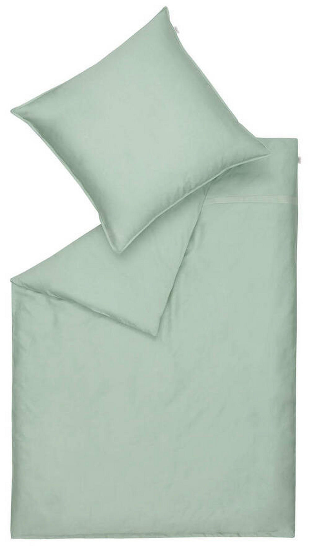 WENDEBETTWÄSCHE SW-PURE Satin 200/200 cm  - Salbeigrün/Pastellgrün, Basics, Textil (200/200cm) - Schöner Wohnen