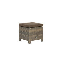 GARTENHOCKER in  - Braun/Naturfarben, ROMANTIK / LANDHAUS, Kunststoff/Metall (40/40/40cm) - Gardenson