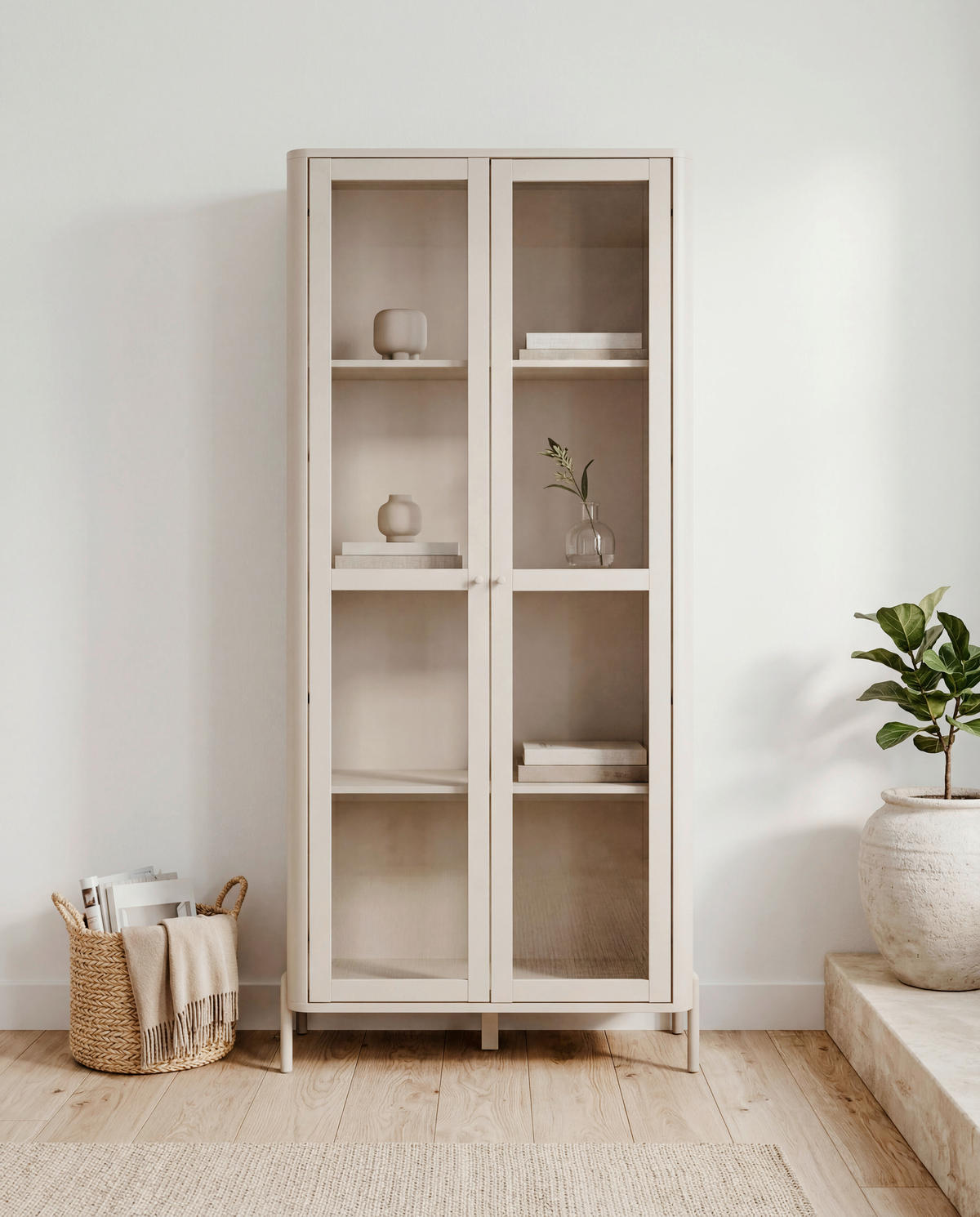 VITRINE Kaschmir  - Kaschmir, Design, Glas/Holzwerkstoff (86/195/38cm) - MID.YOU