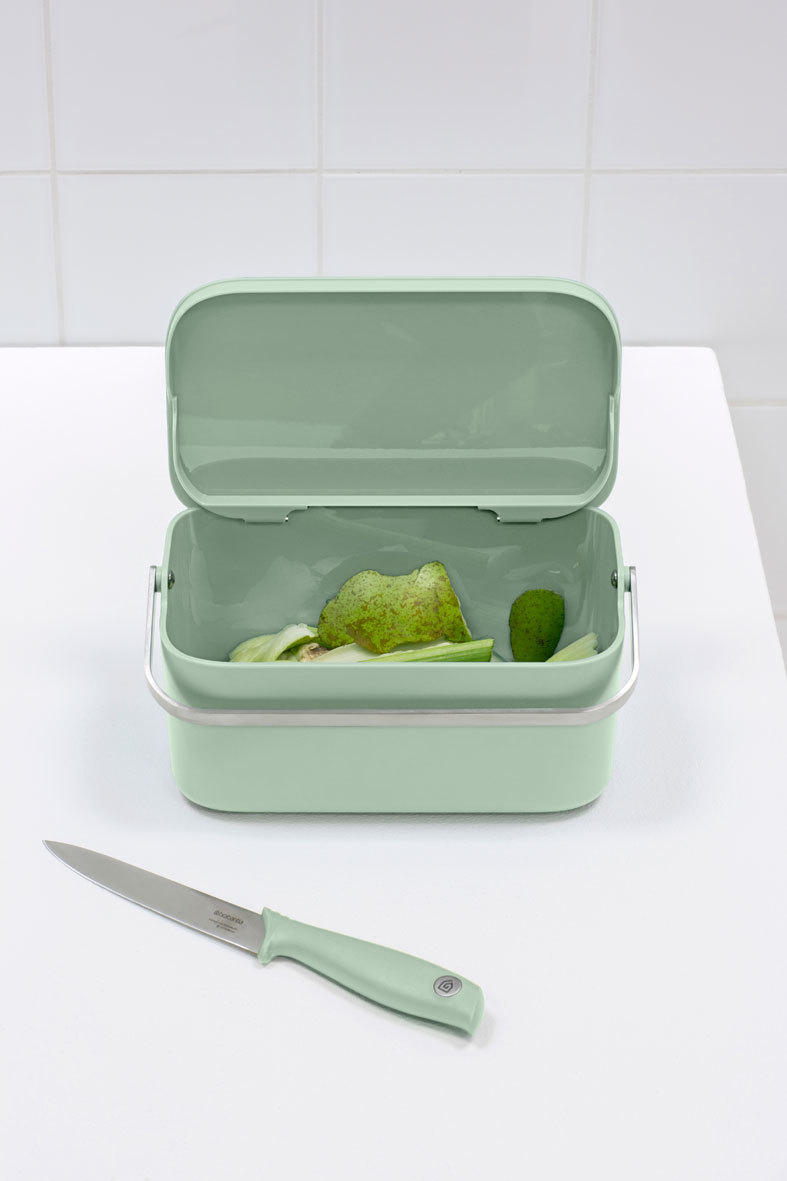 BIO-EIMER SINK SIDE 1.8 L  - Jadegrün, Basics, Kunststoff/Metall (22,1/10,7/12,7cm) - Brabantia