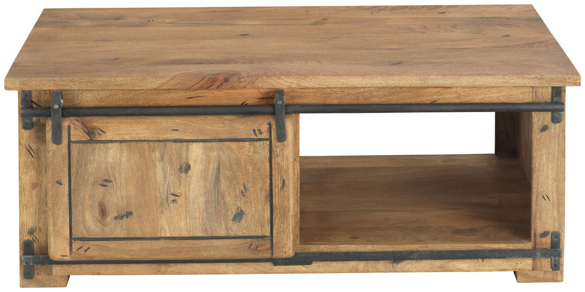 KONFERENČNÍ STOLEK, antracitová, přírodní barvy, dřevo, 120/45/70 cm - přírodní barvy/antracitová, Lifestyle, kov/dřevo (120/45/70cm) - MID.YOU