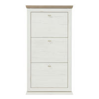 BILLENŐS CIPŐSSZEKRÉNY 70/134,5/22,5 cm  - nikkel/fehér, Lifestyle, faalapú anyag/fém (70/134,5/22,5cm) - Hom`in