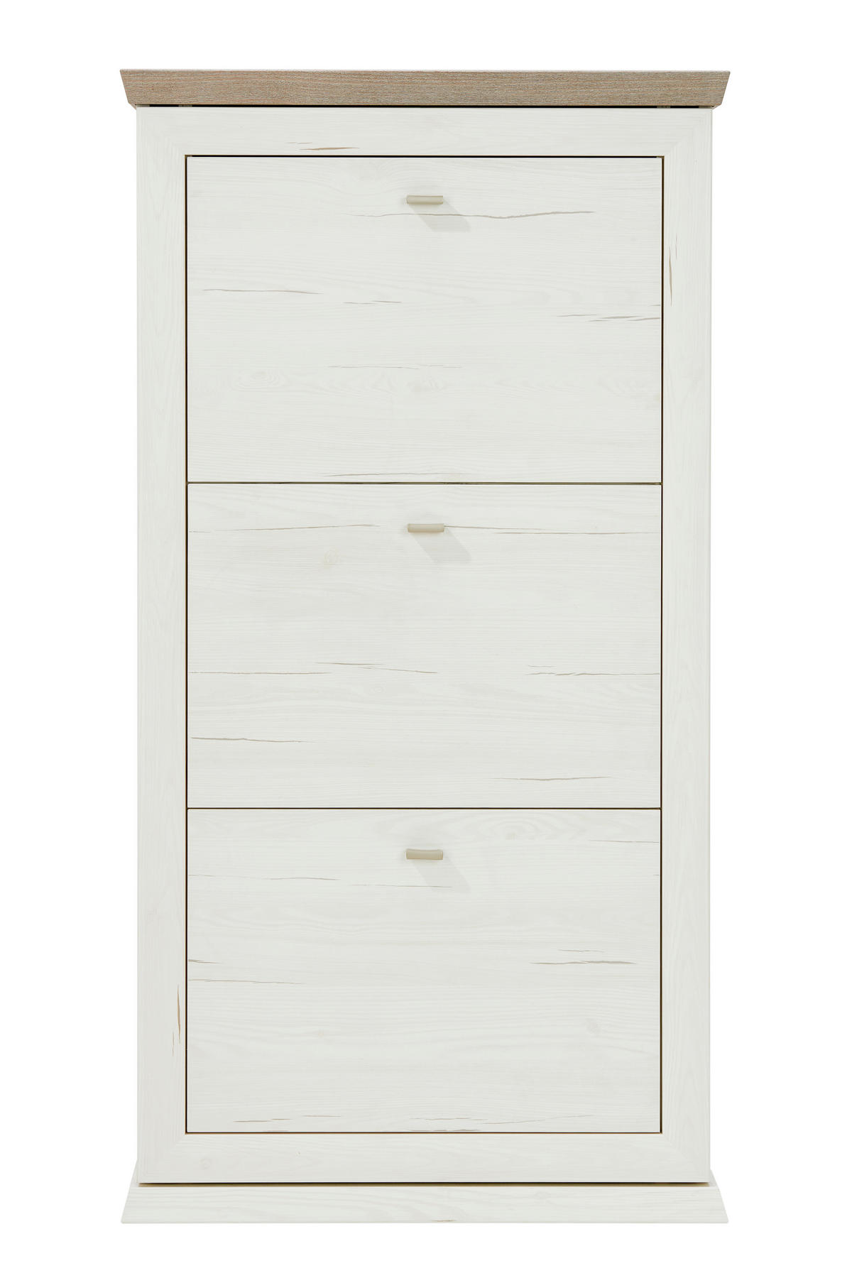 BILLENŐS CIPŐSSZEKRÉNY 70/134,5/22,5 cm  - nikkel/fehér, Lifestyle, faalapú anyag/fém (70/134,5/22,5cm) - Hom`in
