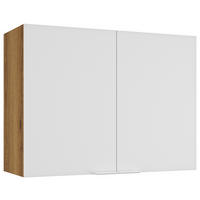 KÜCHENOBERSCHRANK 80/60/31 cm  in Weiß, Eichefarben  - Eichefarben/Weiß, Basics, Holzwerkstoff/Metall (80/60/31cm) - MID.YOU