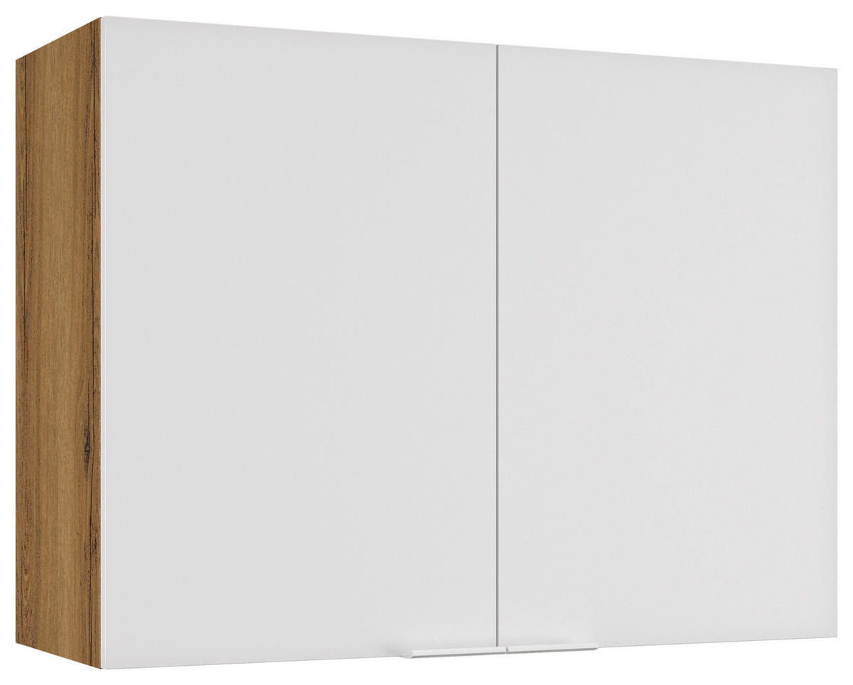 KÜCHENOBERSCHRANK 80/60/31 cm  in Weiß, Eichefarben  - Eichefarben/Weiß, Basics, Holzwerkstoff/Metall (80/60/31cm) - MID.YOU