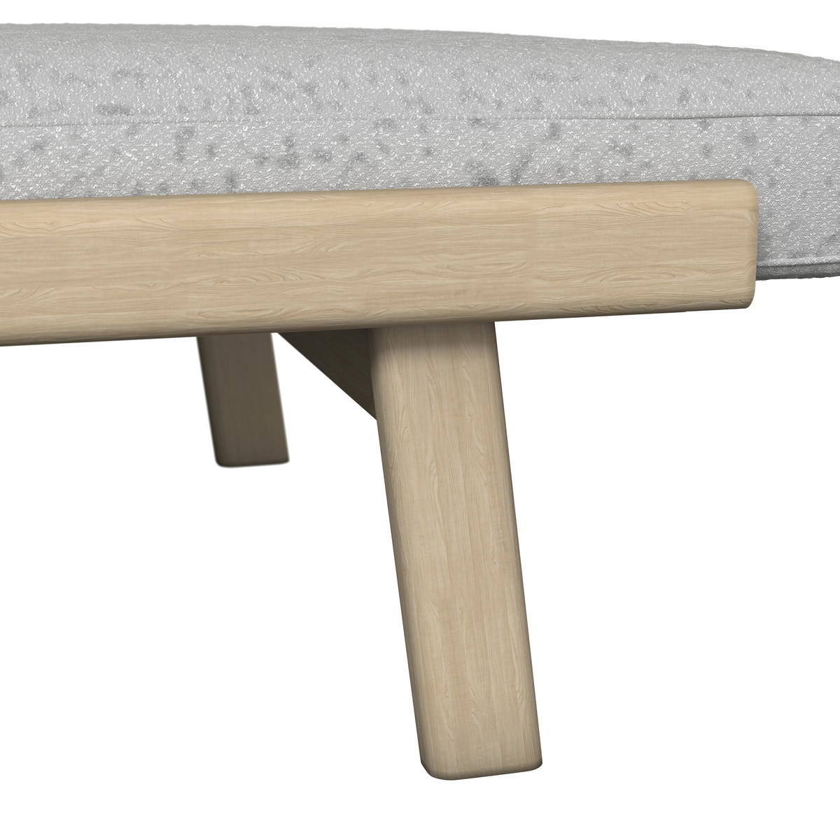 SONNENLIEGE 205/38,5/80 cm Esche  - Taupe/Sandfarben, ROMANTIK / LANDHAUS, Holz/Textil (205/38,5/80cm) - Dieter Knoll