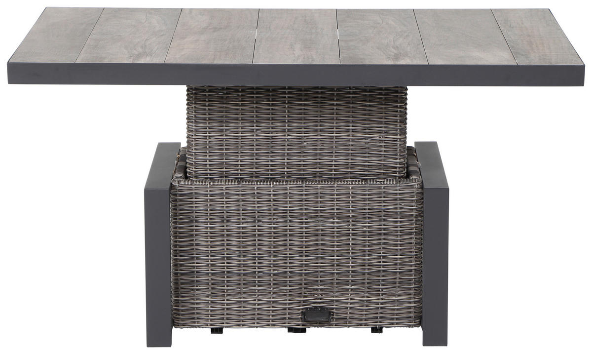 LOUNGEGARNITUR 3-teilig   219/88/219 cm Aluminium  - Grau, Basics, Keramik/Kunststoff (219/88/219cm) - Siena Garden