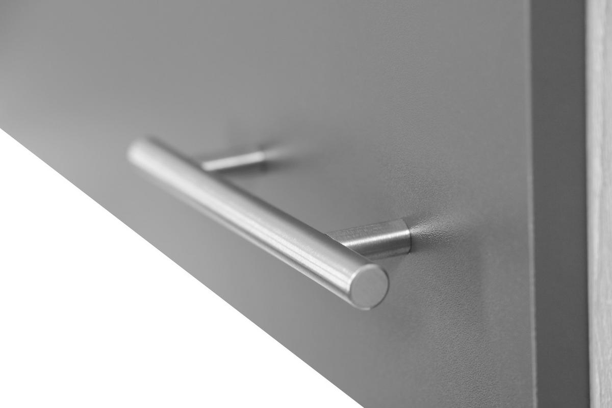 KÜCHENOBERSCHRANK 100/224,4/34,6 cm  in Grau, Eichefarben  - Eichefarben/Silberfarben, Basics, Holzwerkstoff/Metall (100/224,4/34,6cm) - Respekta