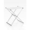 KLAPPHOCKER Lederlook Weiß, Chromfarben  - Chromfarben/Weiß, Design, Textil/Metall (34,5/45/45cm) - Joop!