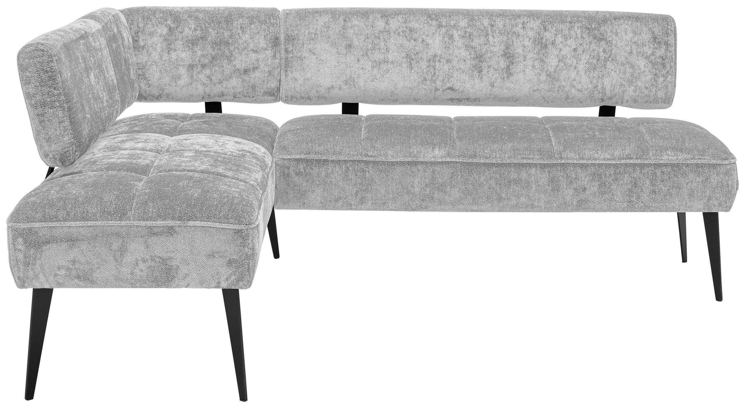 Welnova Eckbank Grau, Schwarz 212x162 cm
