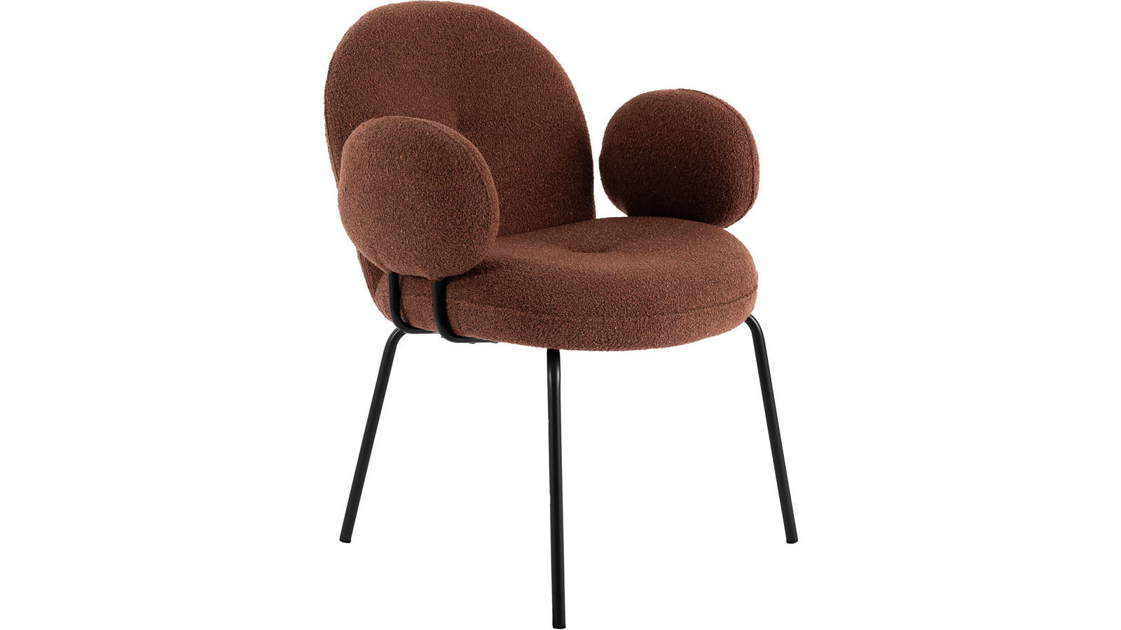 STOL MED ARMSTÖD stål  - mörkgrå/mörkröd, Design, metall/trä (66/85,5/69cm) - Best Price