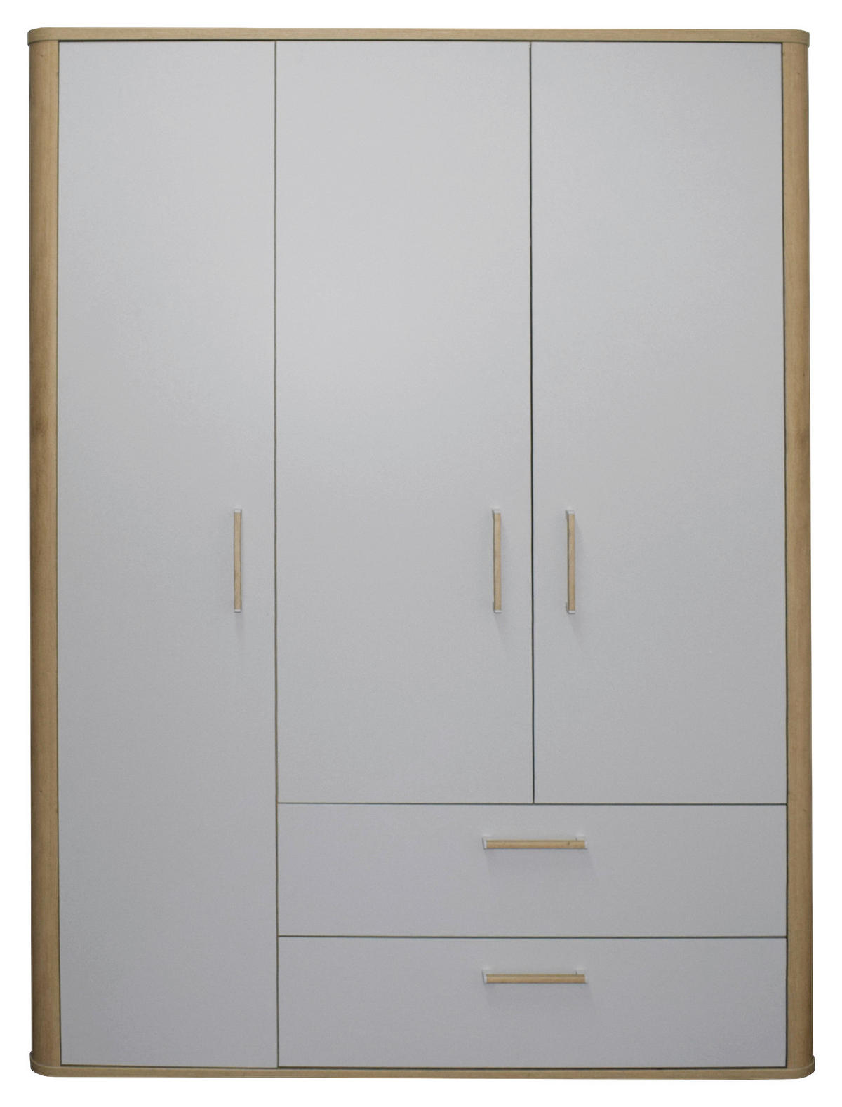 BABYKLEIDERSCHRANK Lilly Grau, Eiche Artisan  - Eiche Artisan/Grau, Basics, Holzwerkstoff/Kunststoff (138/189/51cm)