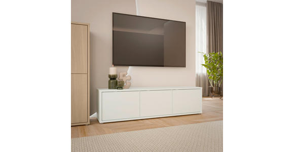 LOWBOARD  in 154,2/42,5/34,9 cm  - Hellgrau/Grau, MODERN, Holzwerkstoff/Metall (154,2/42,5/34,9cm) - Carryhome