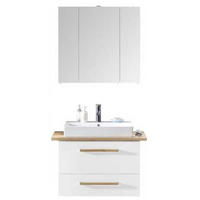 BADEZIMMER  in 102,2 cm  - Eichefarben/Weiß, KONVENTIONELL, Glas/Keramik (102,2cm) - Stylife