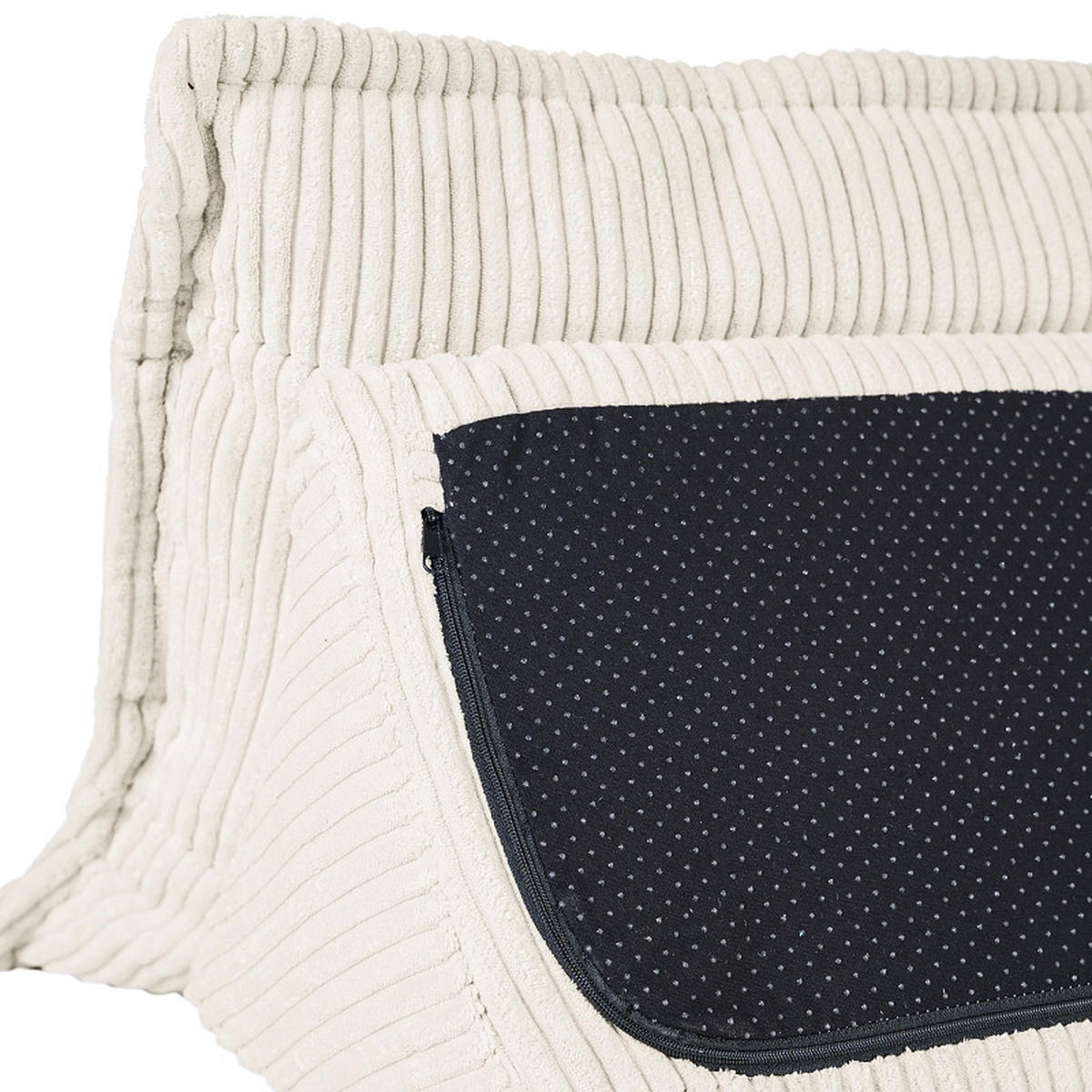 RÜCKENKISSEN   83/25/42 cm  - Weiss, Modern, Textil (83/25/42cm) - Trendmanufaktur