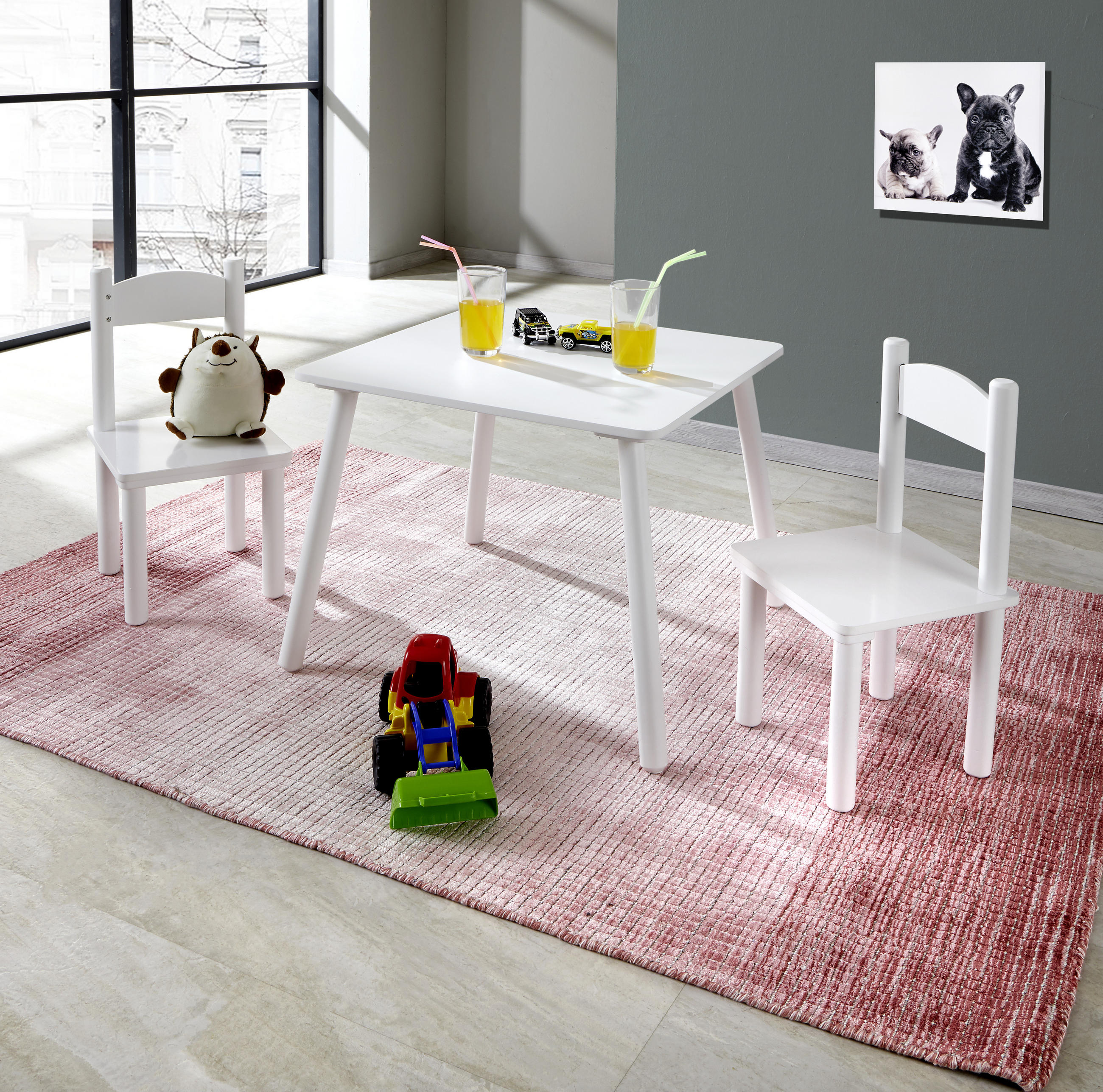 KINDERSITZGRUPPE Weiß - Weiß, MODERN, Holz - P & B