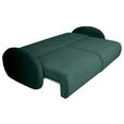 SCHLAFSOFA Chenille Grün  - Schwarz/Grün, KONVENTIONELL, Kunststoff/Textil (222/90/100cm) - Carryhome