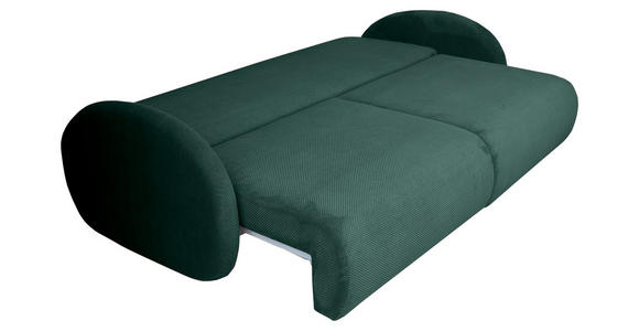 SCHLAFSOFA Chenille Grün - Schwarz/Grün, KONVENTIONELL, Kunststoff/Textil (222/90/100cm) - Carryhome