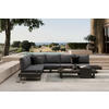 LOUNGEGARNITUR 245/329 cm Aluminium  - Dunkelgrau/Anthrazit, MODERN, Kunststoff/Textil (245/329cm) - Ambia Garden