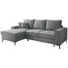 ECKSOFA Anthrazit Mikrofaser  - Anthrazit/Schwarz, MODERN, Textil/Metall (150/240cm) - Livetastic
