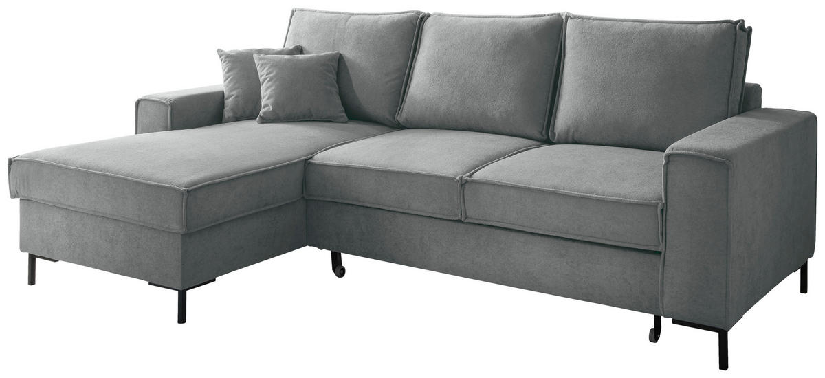 KUTNA GARNITURA tekstil  antracit   - crna/antracit, Moderno, tekstil/metal (150/240cm) - Livetastic