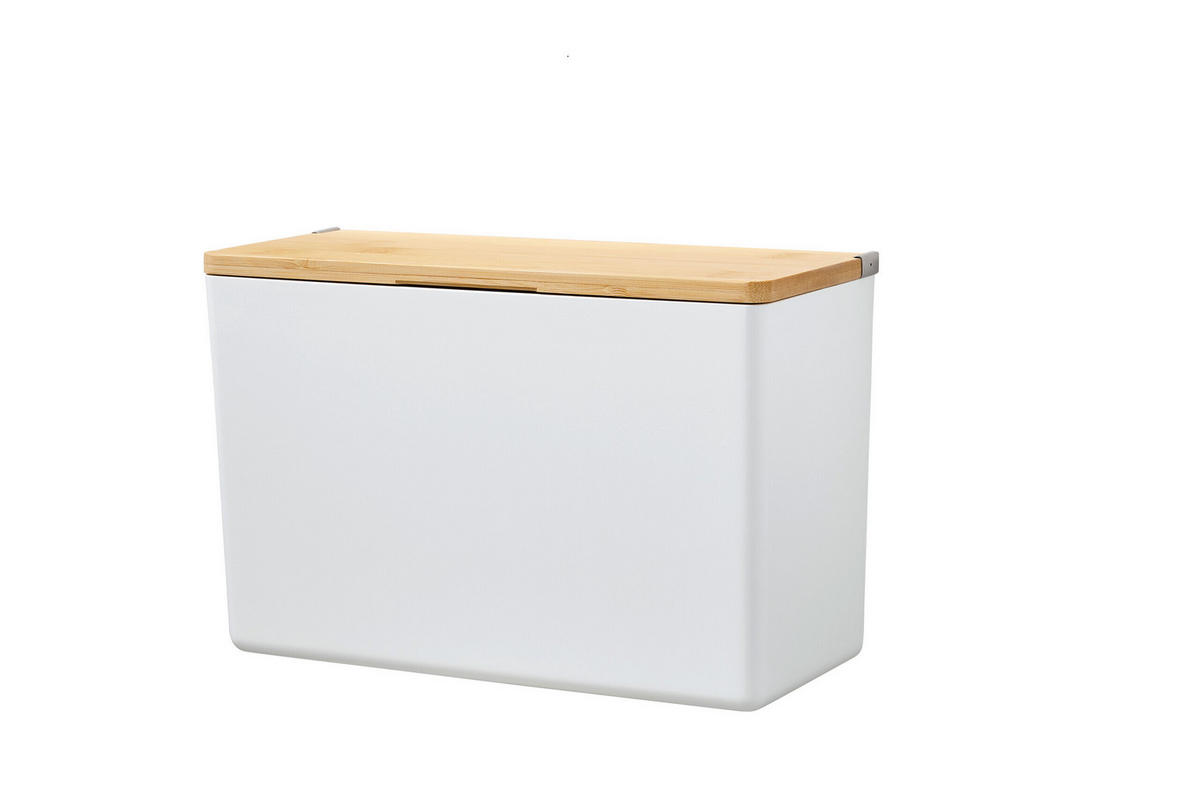AUFBEWAHRUNGSBOX - Naturfarben/Weiß, Basics, Holz/Kunststoff (24,2/16/10,2cm) - Tesa