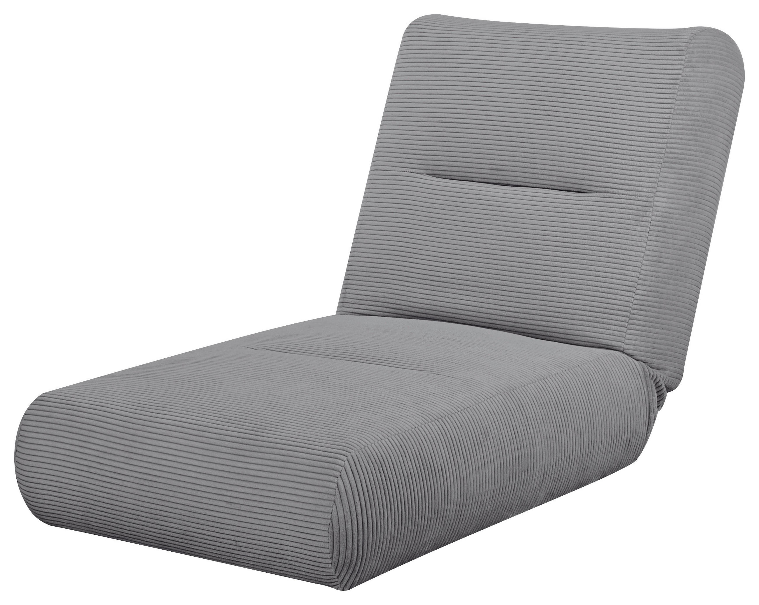 SCHLAFSESSEL Cord Grau - Grau, Design, Textil (81/88/160cm) - Livetastic