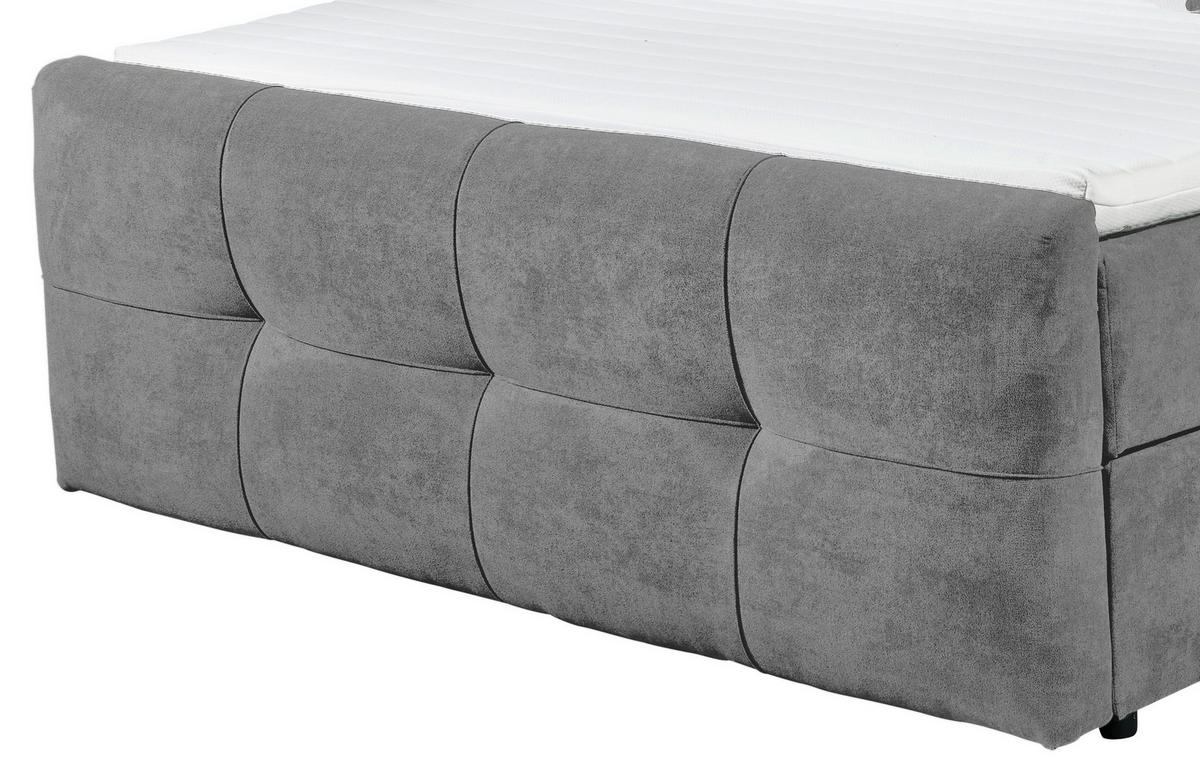 BOXBETT 180/200 cm  in Dunkelgrau  - Dunkelgrau, MODERN, Kunststoff/Textil (180/200cm) - MID.YOU