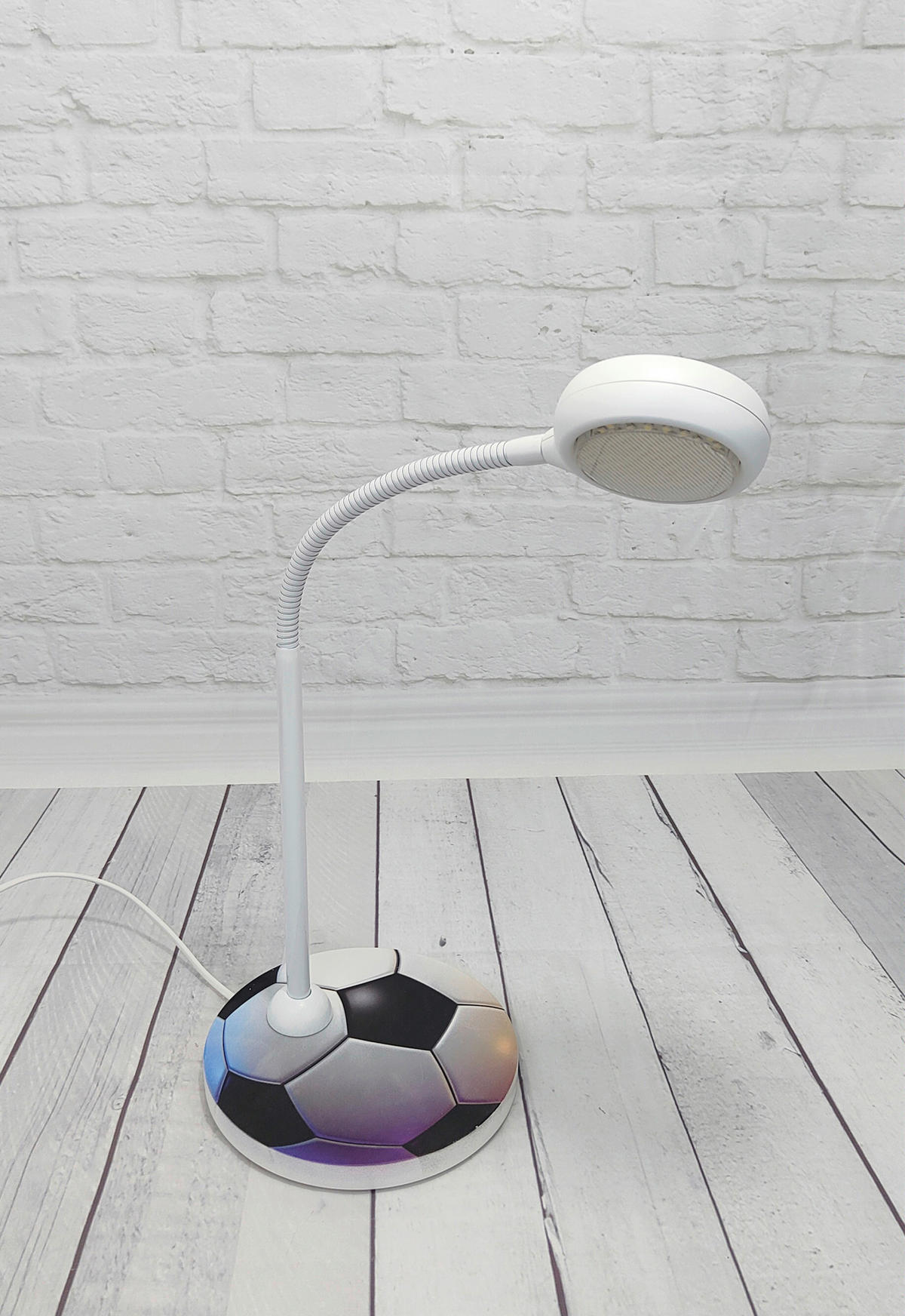 DETSKÁ STOLNÁ LAMPA, 20/43/20 cm - viacfarebná/biela, Basics, kov/kompozitné drevo (20/43/20cm)