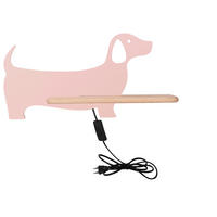 DJEČJA ZIDNA SVJETILJKA Dog  - pink, Konvencionalno, drvni materijal/drvo (36.5/12/18.5cm)