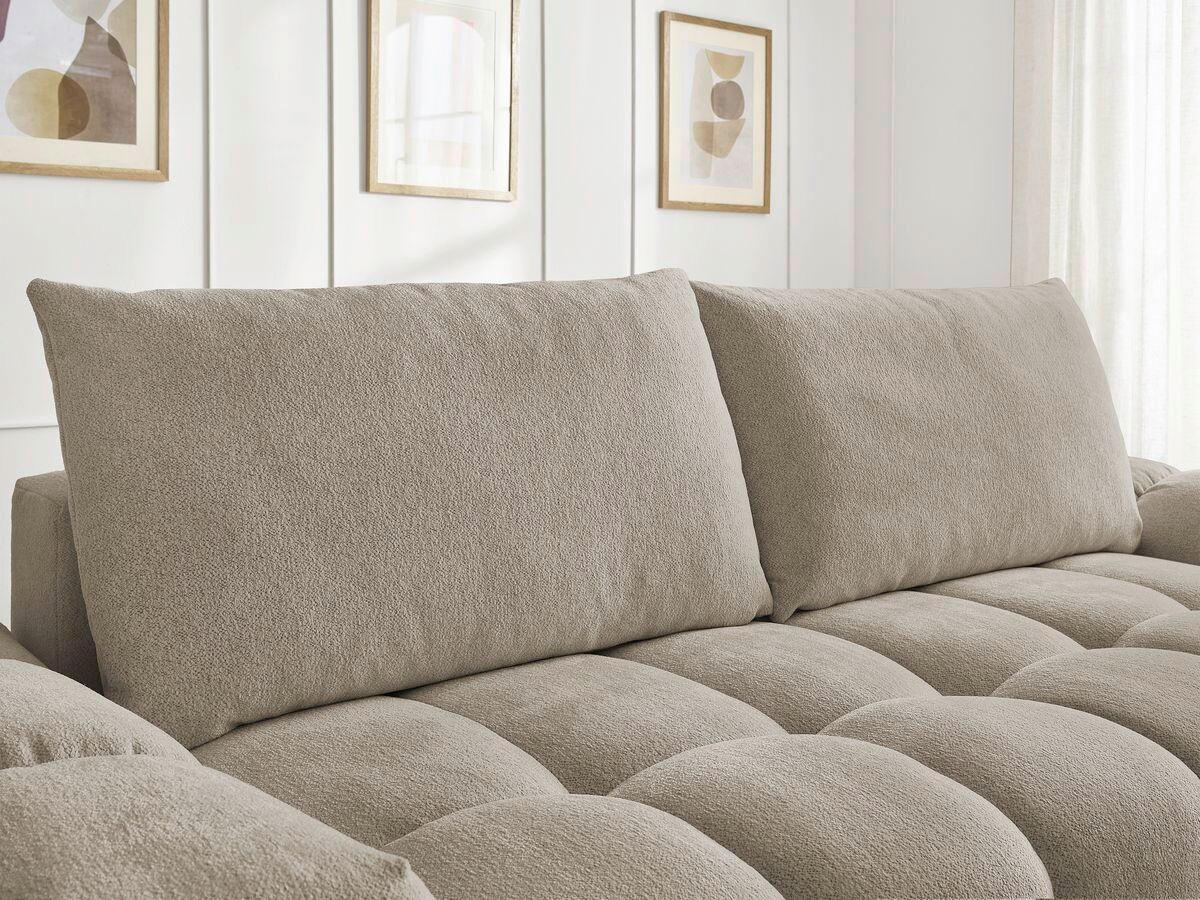 3-SITZER-SOFA EVEREST Flachgewebe Taupe  - Taupe/Schwarz, MODERN, Kunststoff/Textil (278/90/115cm)