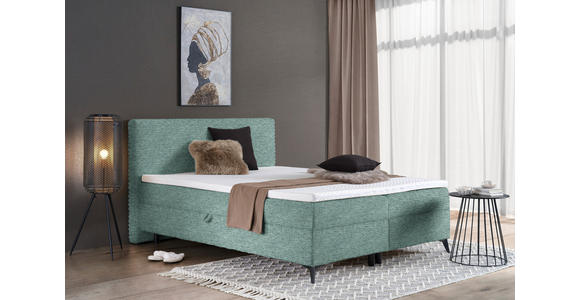 BOXBETT 160/200 cm in Türkis - Türkis/Schwarz, Design, Holz/Holzwerkstoff (160/200cm) - Xora