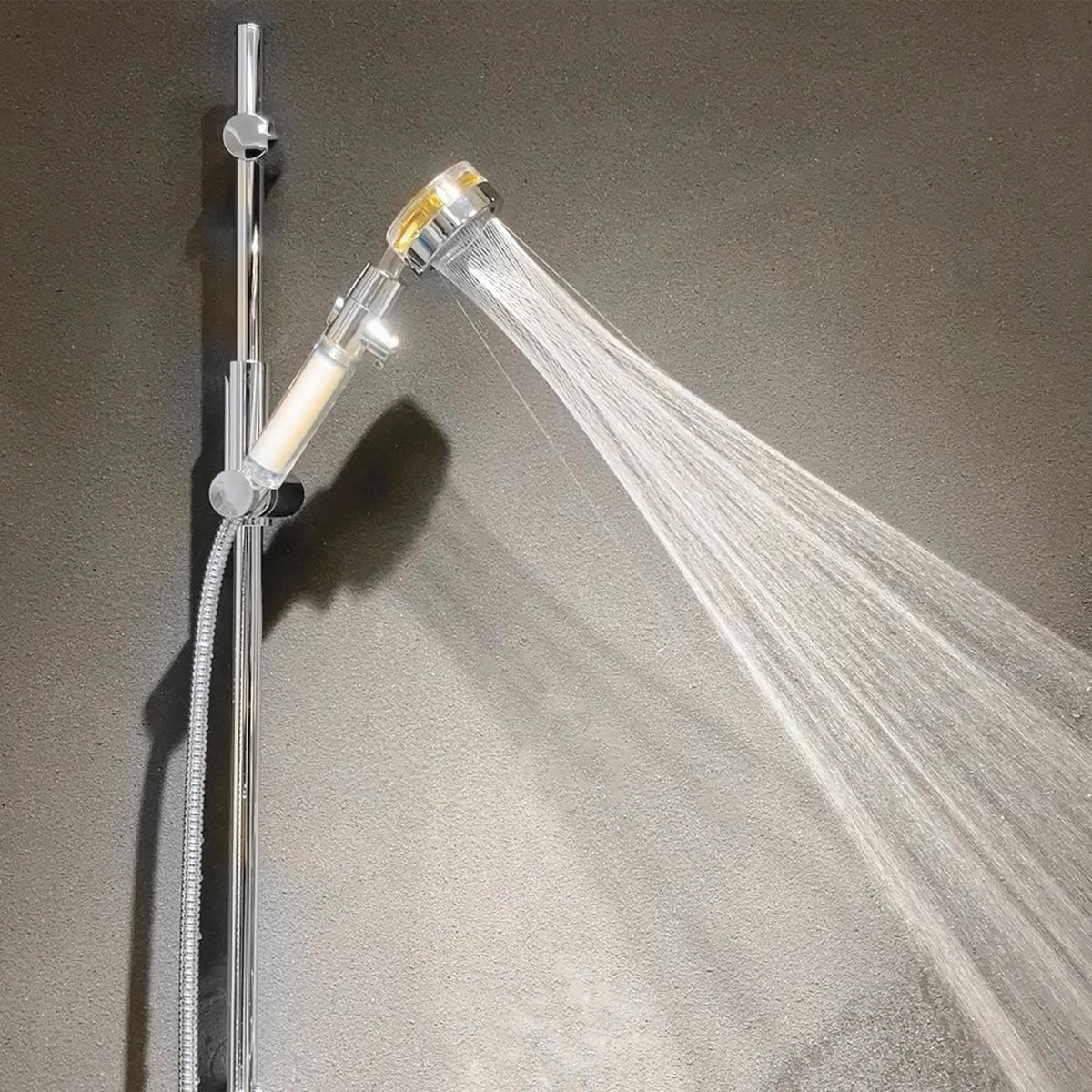 DUSCHKOPF   - Chromfarben, Basics, Kunststoff (8/28/5cm) - MSV